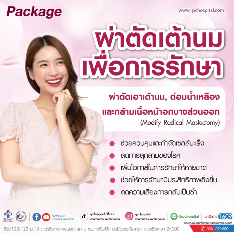 Package ผ่าตัดเต้านมเพื่อการรักษา